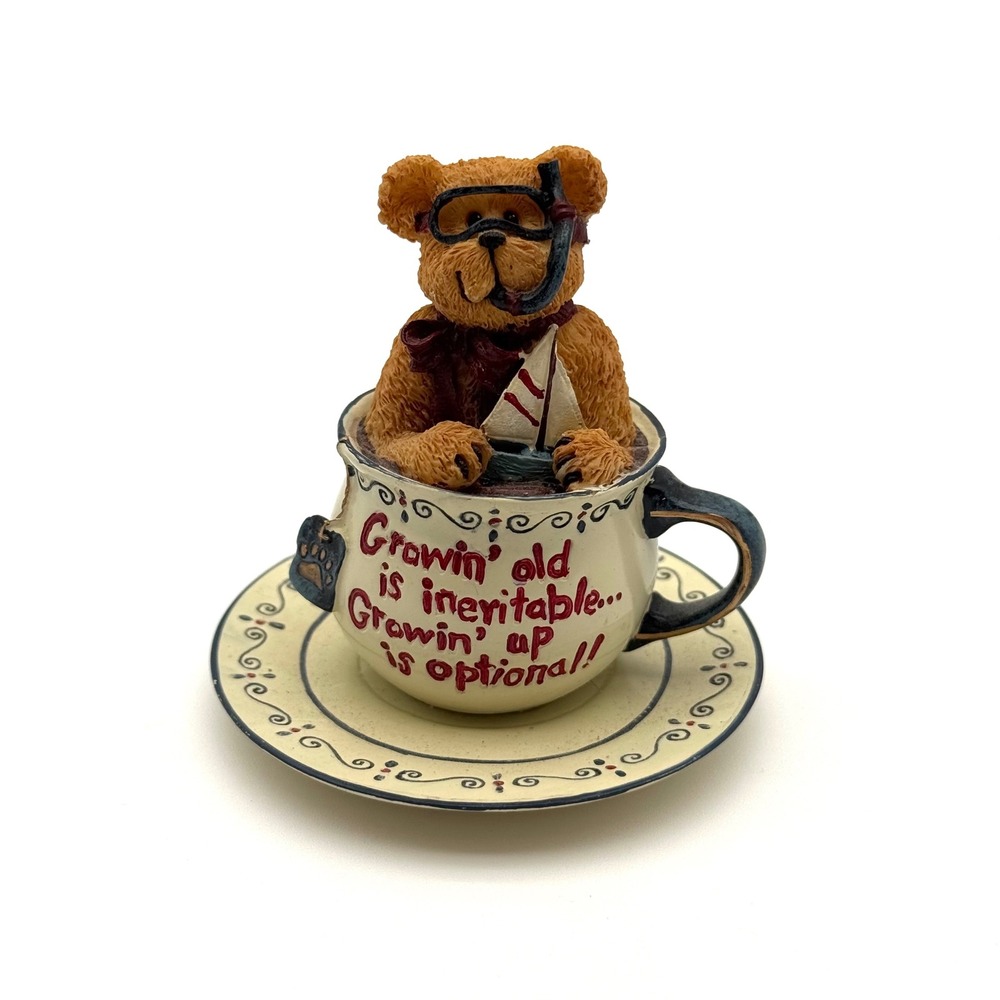 Teabearies Figurines Scuba Diver Bear Teacup Growing Old Is Inevitable
